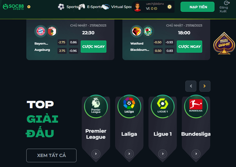 Trải nghiệm dịch vụ cá cược tại SOC88