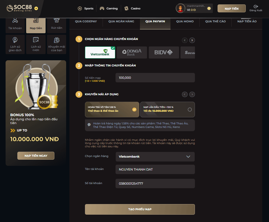 Giao dịch minh bạch, rõ ràng