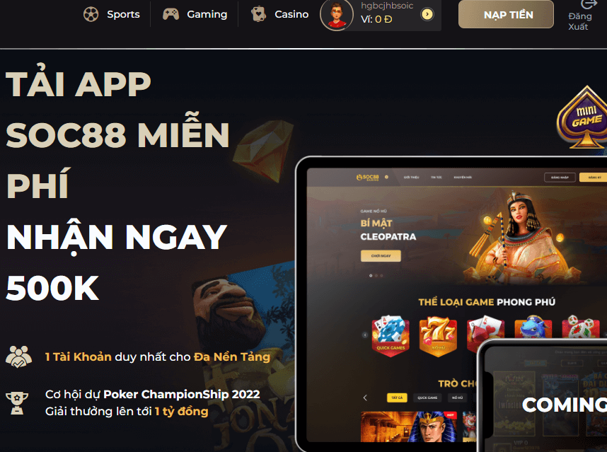 Tham gia khuyến mãi SOC88 kiểm tra độ uy tín của nhà cái