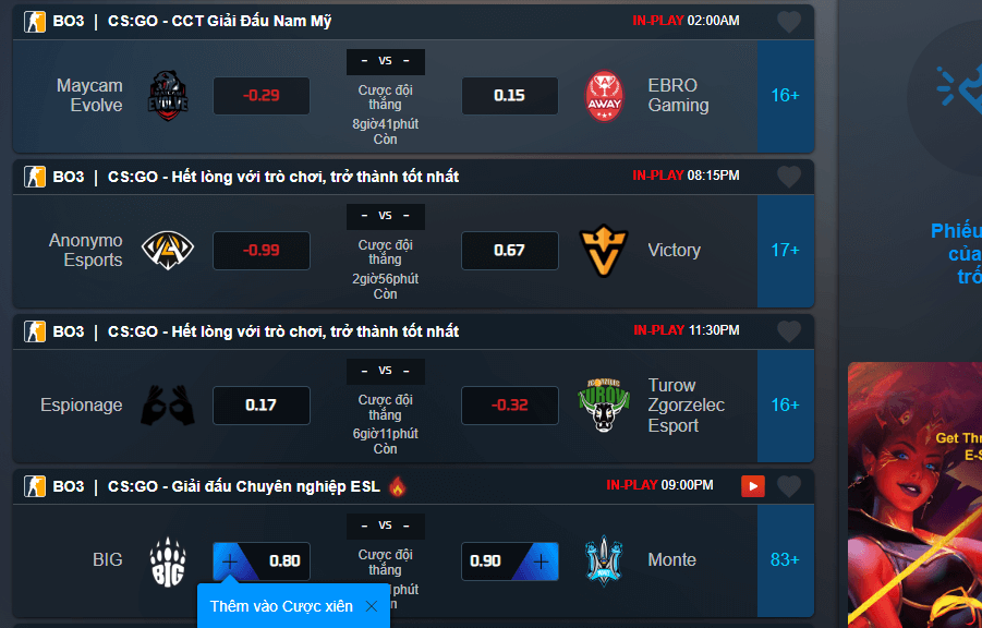 Tìm hiểu trận đấu, đội tham gia